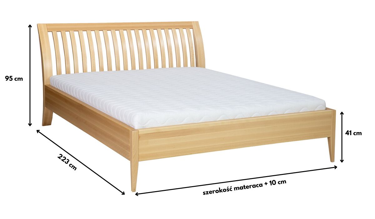 Wymiary łóżka bukowego LK191